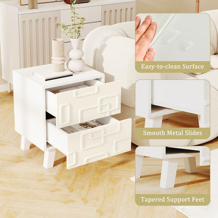 Dreamade Mid Century Modern Nightstand for Small Space