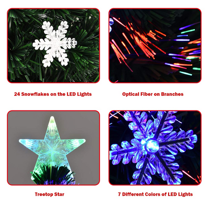 Dreamade Pre-Lit Fiber Optic Artificial Christmas Tree - DreamadeUS