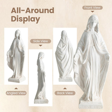 Dreamade Virgin Mary Garden Statue 31.5"| Blessed Mother Outdoor Religious Statue