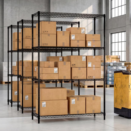 Dreamade 4-Tier Metal Storage Shelving Unit with V-Shaped Wire Rack