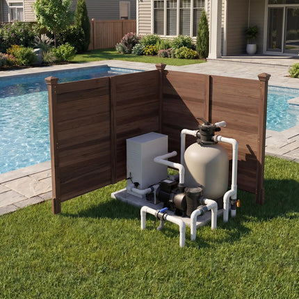 Dreamade Wooden Privacy Fence with Stakes 47" W x 45.5" H