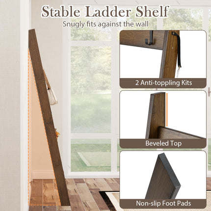 Dreamade Bamboo Blanket Ladder