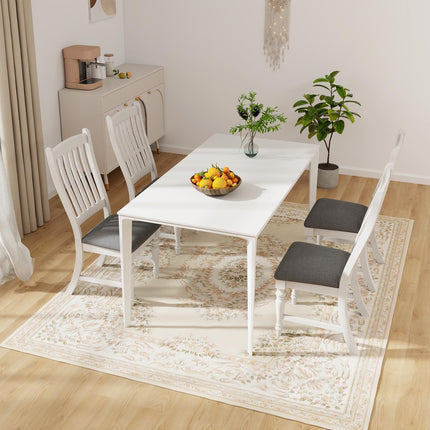 Dreamade Wood Dining Chairs Set of 2/4 Farmhouse Kitchen Chairs with Solid Wood Frame, Max Load 355 Lbs