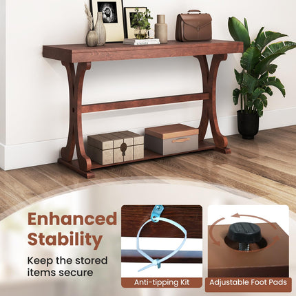 Dreamade 52" Narrow Console Table with Storage Shelf & Anti-Tip Kit for Entryway Living Room