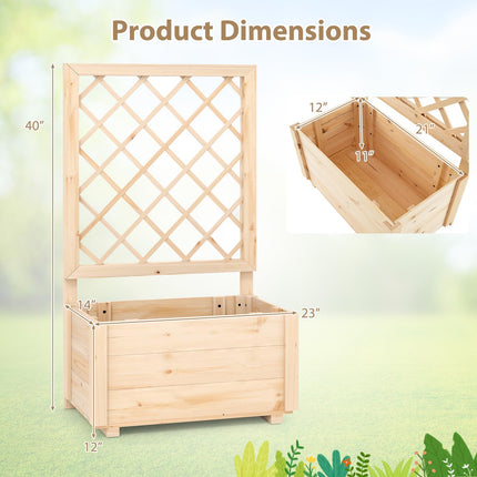 Dreamade Raised Garden Bed with Trellis (1/2)
