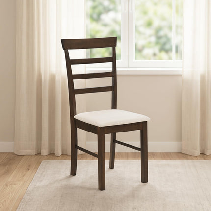 Dreamade Upholstered Fabric Kitchen Chairs with Rubber Wood Frame