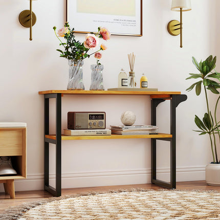 Dreamade 2 Tier Bathroom Storage Shelf with Towel Rack