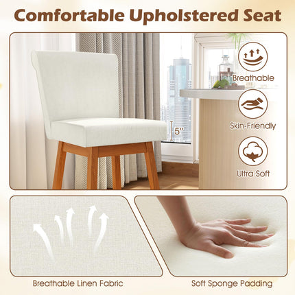 Dreamade Modern Upholstered Bar Stools Set