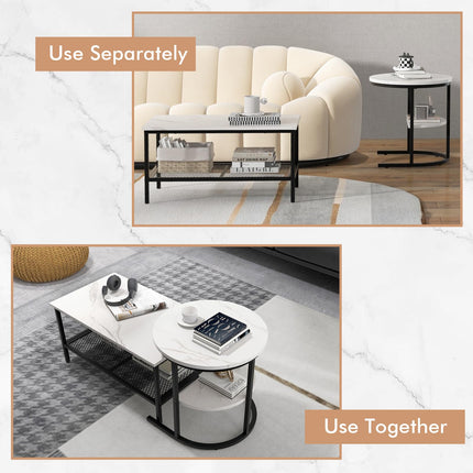 Dreamade Nesting Coffee Table Set