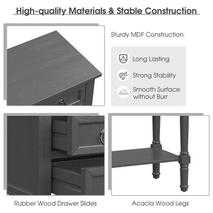 Dreamade Console Table with Drawers