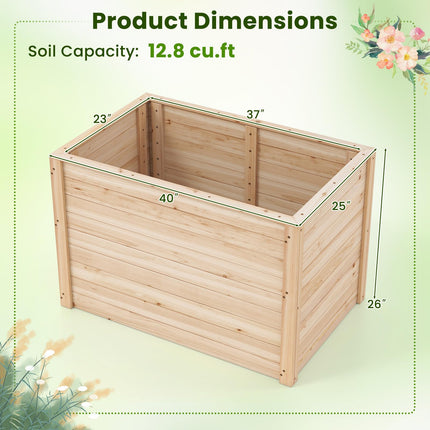Dreamade Wood Raised Garden Bed for Patio Backyard