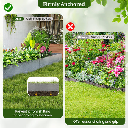 Dreamade 6 Pack Galvanized Steel Landscape Edging