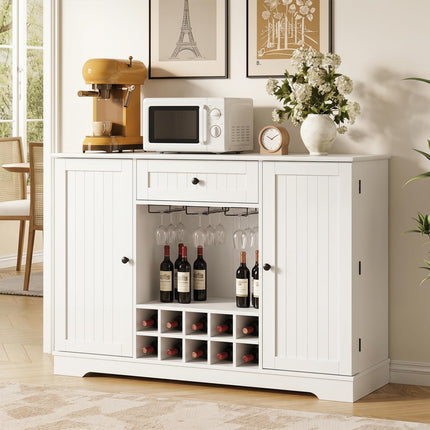 Dreamade 47.2" Sideboard Buffet Cabinet with Drawer & Wine Rack