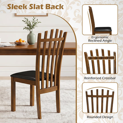 Dreamade Wood Dining Chairs Set w/ Rubber Wood Frame