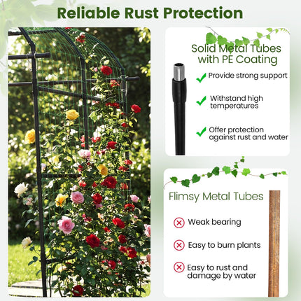 Dreamade Metal Garden Arch Trellis for Climbing Plants Outdoor