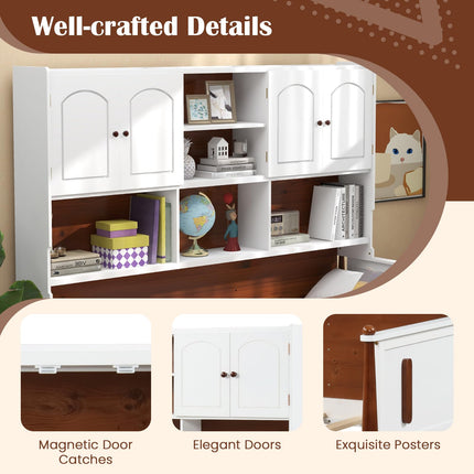 Dreamade Wood Twin Bed with Storage