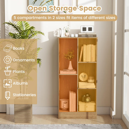 Dreamade 5-Cube Bookcase Set of 1/2, Freestanding Bookshelf w/2 Anti-toppling Kits