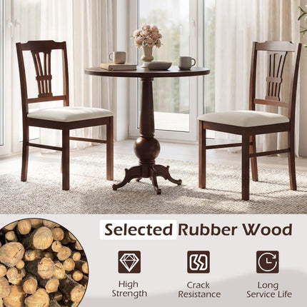 Dreamade Wooden Dining Chairs Set of 2/4 Upholstered Kitchen Chairs