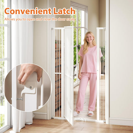 Dreamade 67.5" Extra Tall Pet Gate Heavy-Duty Metal Cat Gate with 30.5"-41" Wide Opening