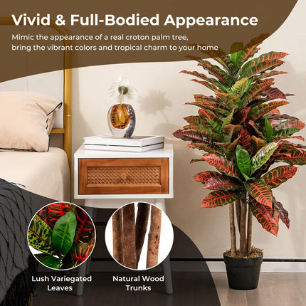 Dreamade Artificial Croton Palm Tree