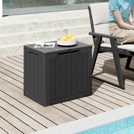 Dreamade 25 Gallon Outdoor Storage Box with Lockable Lid
