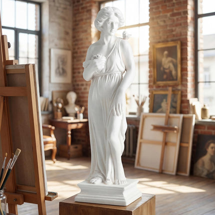 Dreamade 31.5" Greek Goddess Statue with Bird