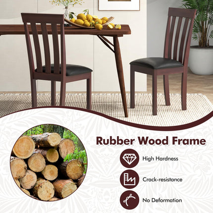 Dreamade Wood Dining Chair, Mid Century Dining Side Chairs for Kitchen, Dining Room, Restaurant