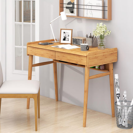 39.5" Bamboo Home Office Desk - Dreamade