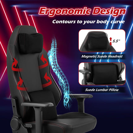 Dreamade Gaming Chair Video Game Chair with Magnetic Headrest & Lumbar Support