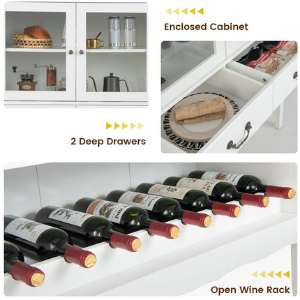 Dreamade Buffet Wine Cabinet with Storage - Standing Sideboard