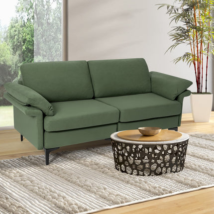 Dreamade 72.5" L Loveseat, 2-Seat Sofa Couch with Removable Armrest Pillows
