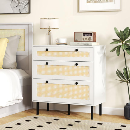 Dreamade 3 Drawer Dresser for Bedroom - Closet Chest Organizer with Anti-toppling Device