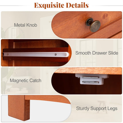 Dreamade Small Bathroom Storage Cabinet, Freestanding Narrow Bathroom Cabinet with Single Glass Door, Drawer
