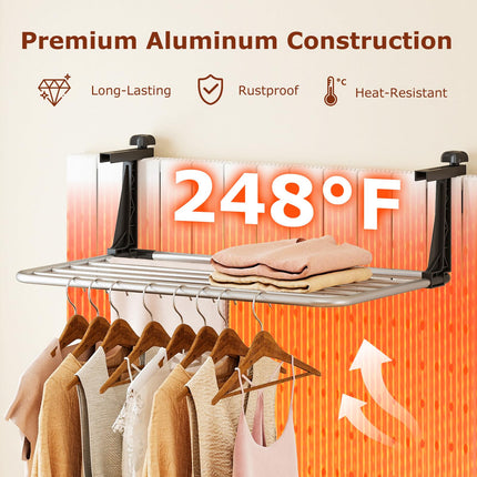 Dreamade Portable Clothes Drying Rack 25.5"/31" Aluminum Hanging Laundry Rack