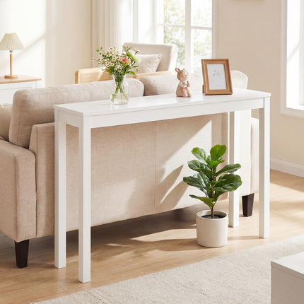 Dreamade Wood Console Table | 48" Narrow Entryway Table with Solid Wood Legs & Thickened Top