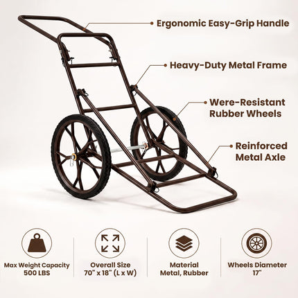 DREAMADE Deer Cart | Foldable Hunting Game Hauler with 500 LBS Capacity
