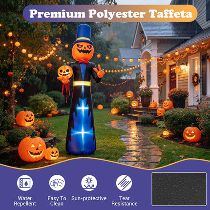 DREAMADE 10FT Halloween Inflatable Lighted Pumpkin Gentleman