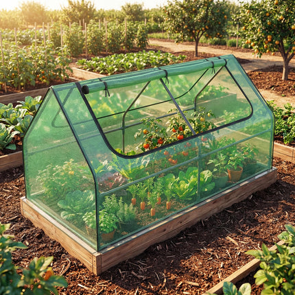 Dreamade 3-in-1 Metal Raised Garden Bed with Greenhouse Cover