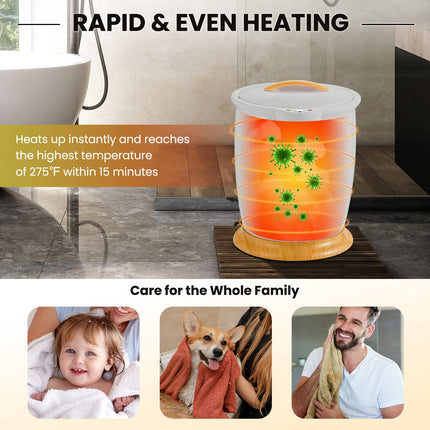 Dreamade Towel Warmer Bucket 20L, Bathroom Towel Heater with Lid