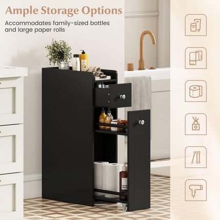 Dreamade Slim Bathroom Storage Cabinet for Living Room