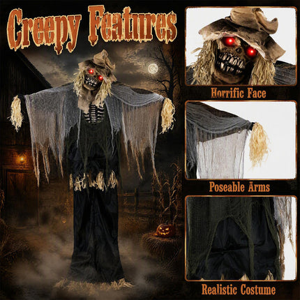 DREAMADE 7.3 FT Animated Halloween Scarecrow