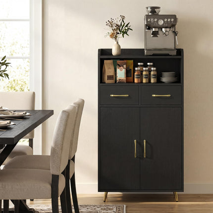 Dreamade Freestanding Bathroom Storage Cabinet with 2 Drawers and 2 Doors