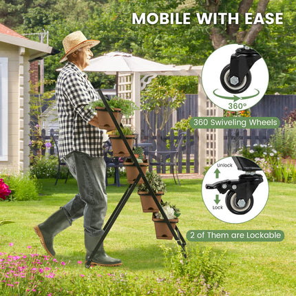 Dreamade Vertical Planter Raised Bed on Wheels
