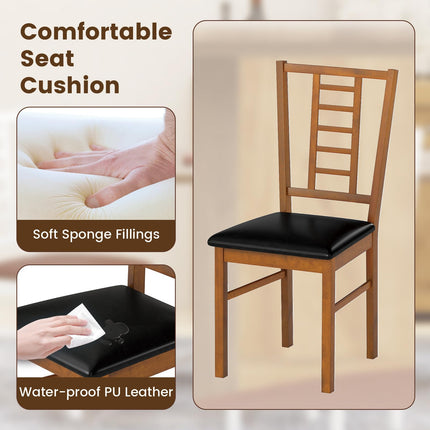 Dreamade Wooden Dining Chairs Set of 2/4 Armless Kitchen Chairs