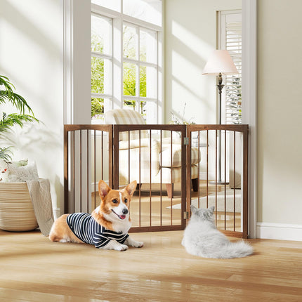 Dreamade Freestanding Dog Gate for Small Medium Dogs