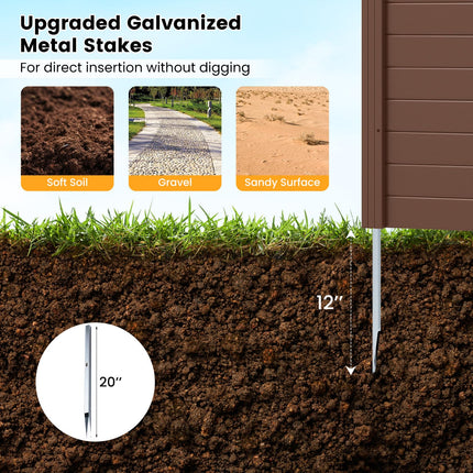 Dreamade Air Conditioner Fence 2/4 Panels - 48''W x 48''H Outdoor Privacy Screen with Upgraded Metal Stakes