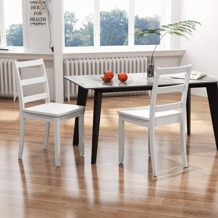 Wood Dining Chairs, White - Dreamade