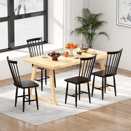 Dreamade Windsor Dining Chairs Set of 2/4 Farmhouse Wooden Kitchen Chair