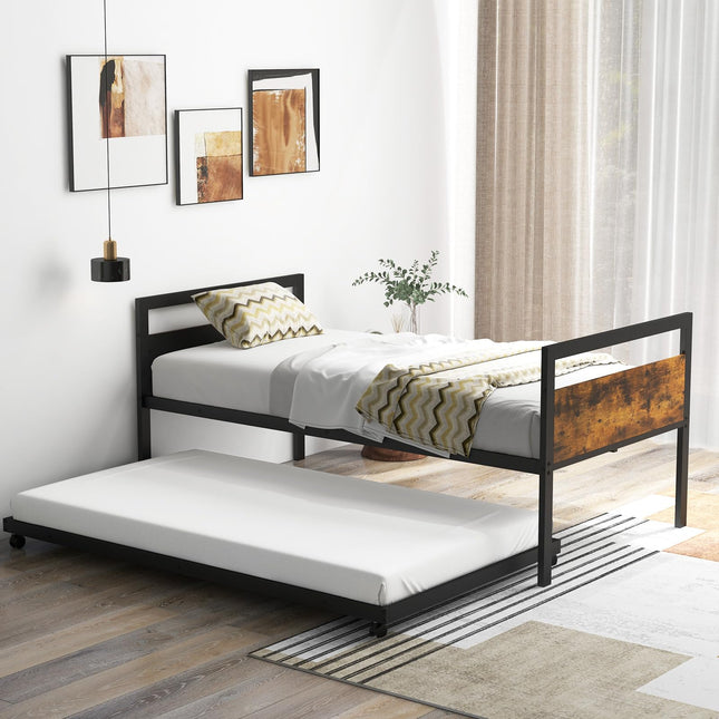 Dreamade Metal Daybed with Trundle