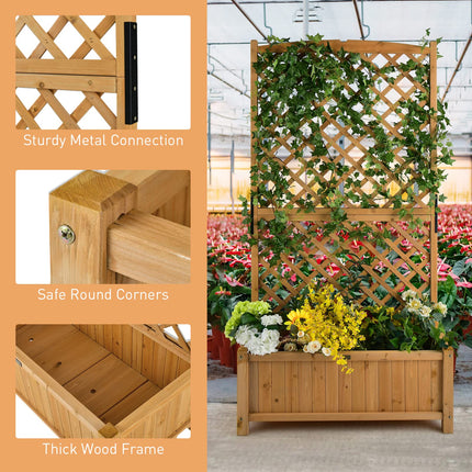 Planter Raised Bed with Trellis - Dreamade